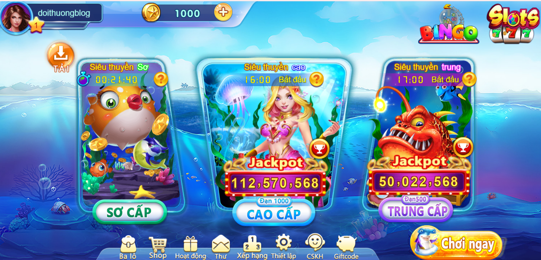 Đắm mình trong các phòng game hấp dẫn của Bancavang